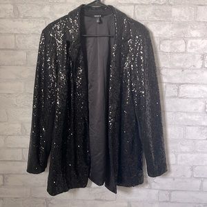 Torrid Black sequins blazer size 1